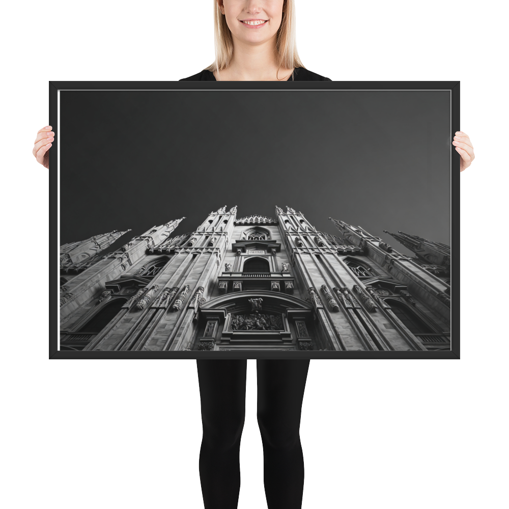 Framed photo paper poster