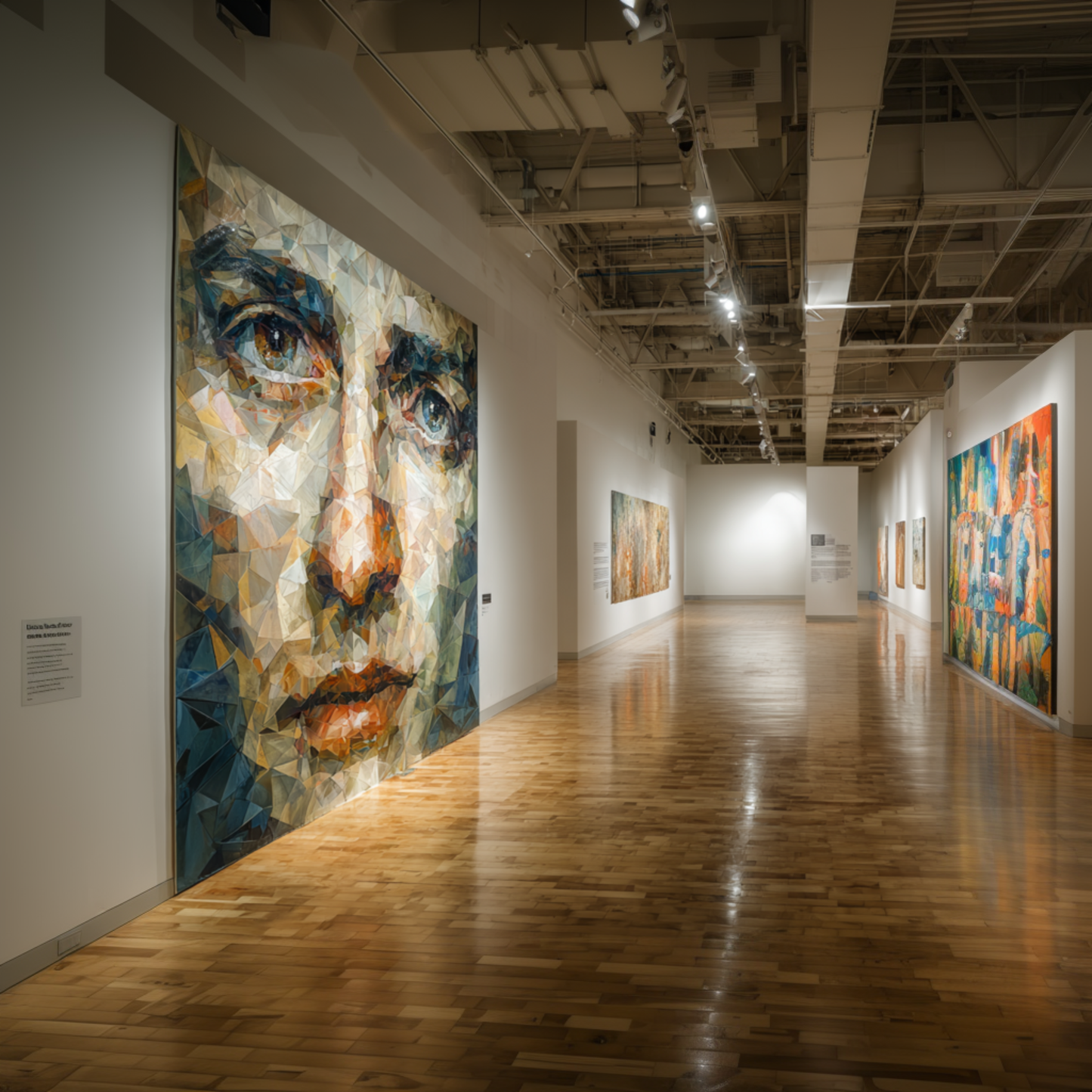 Geometric Abstract Portrait Wallpaper - Modern Cubism 4K Desktop Art - Minimalist Fragmented Face Decor - Set of 8 Digital Gallery Prints