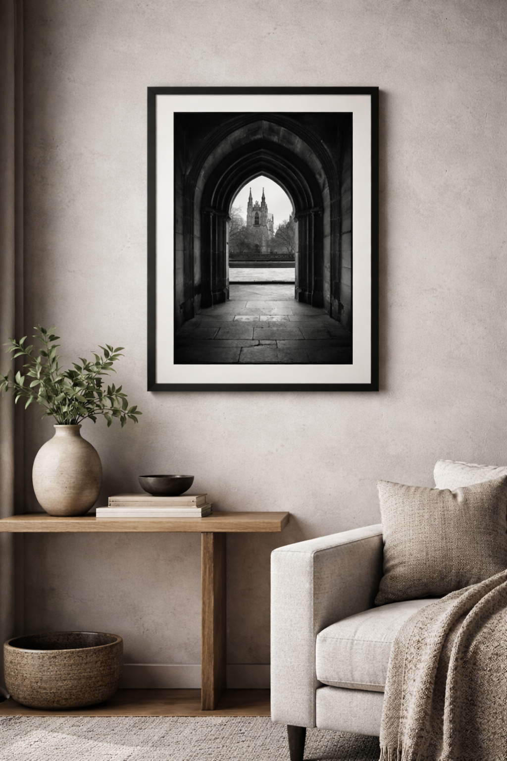Midnight Cathedral Collection – Black and White Gothic Architecture Wall Art Set | Minimal Fine Art Photography | Moody Romantic Noir Decor