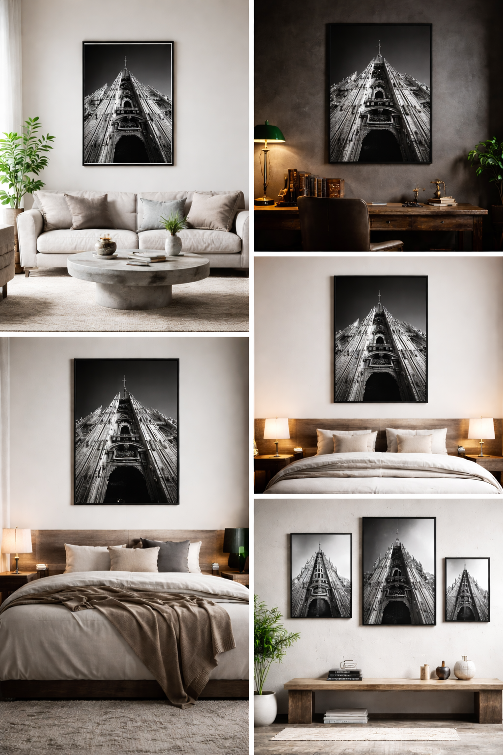 Framed photo paper poster